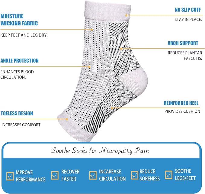 Premium Comfort Compression Socks (4-Pack) – All-Day Support for Tired Feet