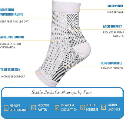 Premium Comfort Compression Socks (4-Pack) – All-Day Support for Tired Feet