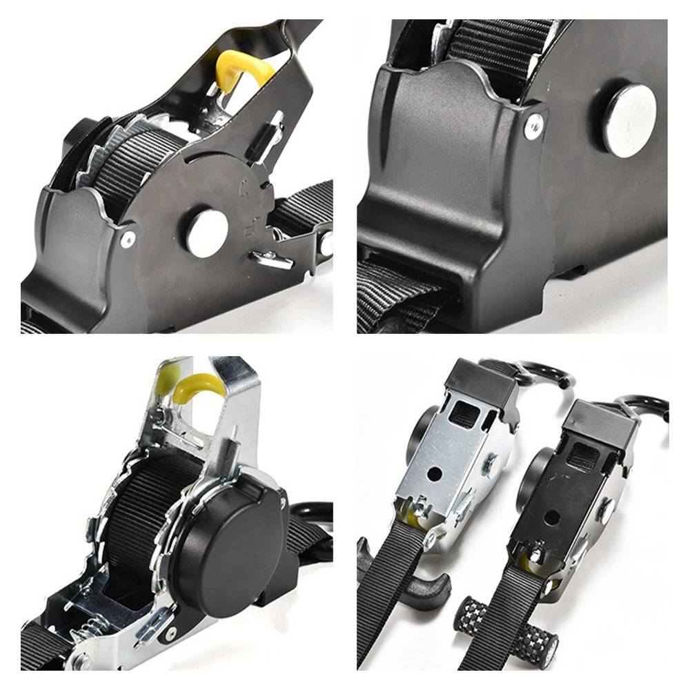 2-Set Retractable Ratchet Straps – Secure Loads in Seconds, No Tangles
