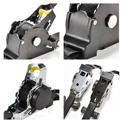 2-Set Retractable Ratchet Straps – Secure Loads in Seconds, No Tangles