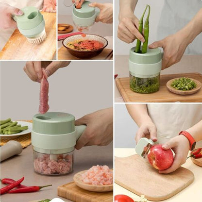 4-in-1 Electric Food Cutter – Chop, Slice & Prep in Seconds