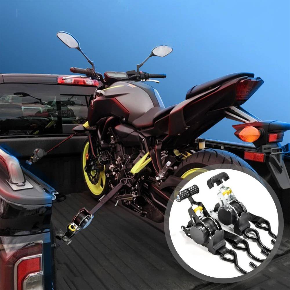 2-Set Retractable Ratchet Straps – Secure Loads in Seconds, No Tangles