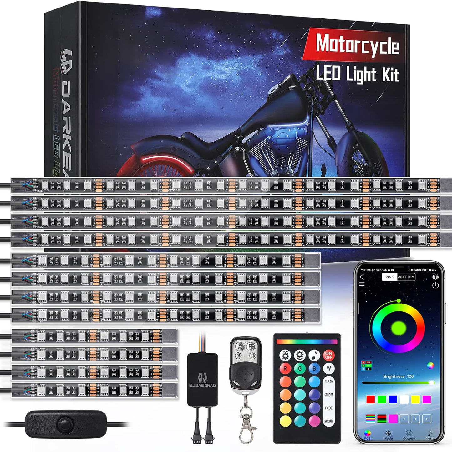 Motorcycle LED Light Kit (12pcs) – Brighter Look, Better Visibility