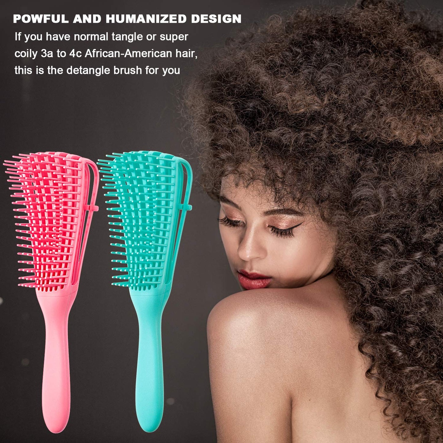 Detangling Brush Set (2-Pack) for Textured Hair 3a–4c – Pain-Free Detangling