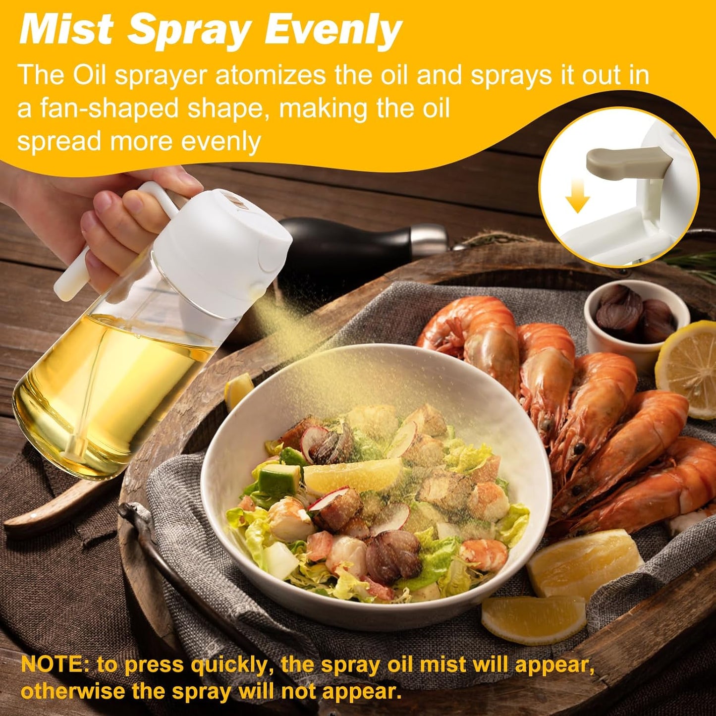 Oil Dispenser & Sprayer Bottle Set (2-Pack) – Cook Healthier, Less Mess