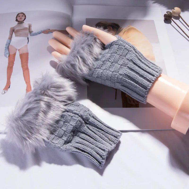 Faux Fur Fingerless Hand Warmers – Cosy Hands, Free Fingers
