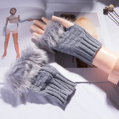 Faux Fur Fingerless Hand Warmers – Cosy Hands, Free Fingers