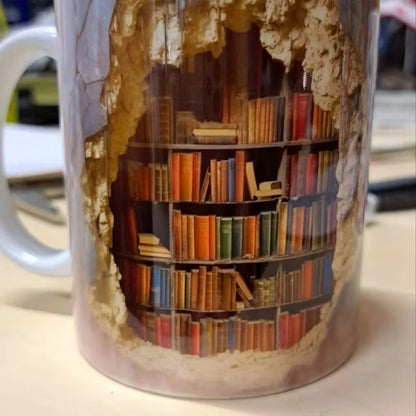 3D Bookshelf Coffee Mug – The Perfect Gift for Book Lovers