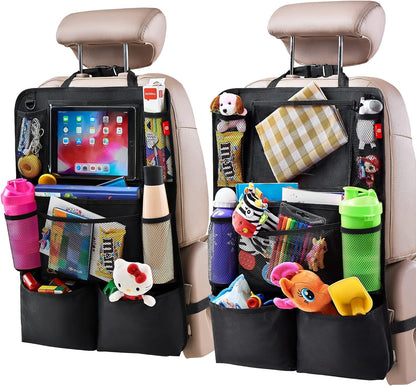 2-Pack Car Backseat Organizer with Tablet Holder – Tidy Rides, Happy Kids