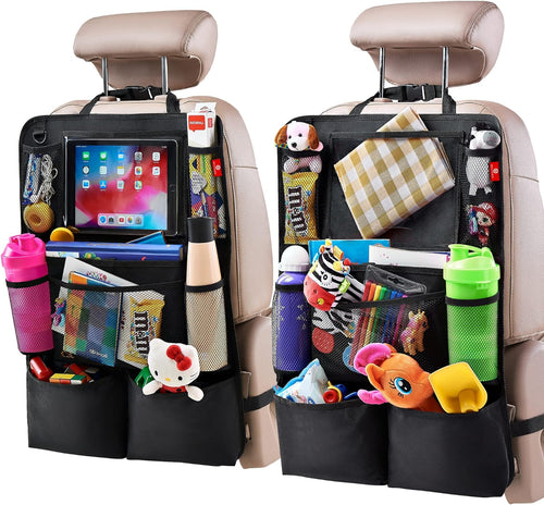 2-Pack Car Backseat Organizer with Tablet Holder – Tidy Rides, Happy Kids