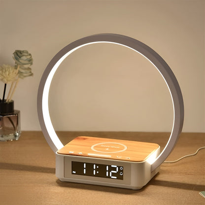 3-in-1 Smart Table Lamp – Light, Charge & Wake Up in One