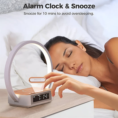 3-in-1 Smart Table Lamp – Light, Charge & Wake Up in One