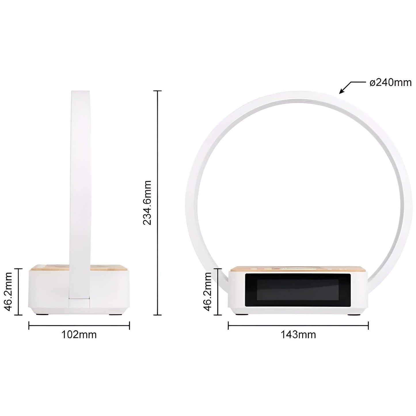 3-in-1 Smart Table Lamp – Light, Charge & Wake Up in One