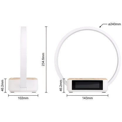 3-in-1 Smart Table Lamp – Light, Charge & Wake Up in One