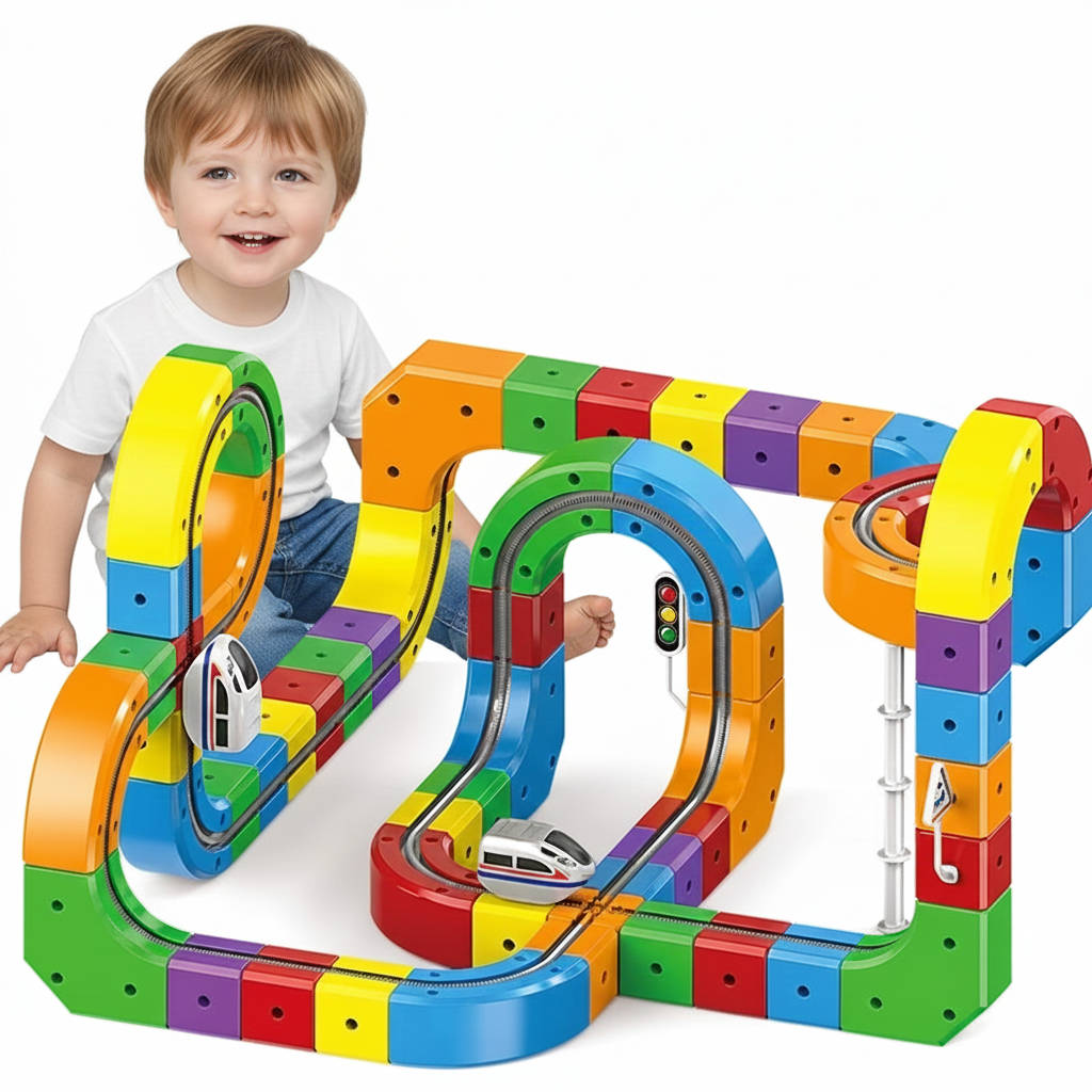 Magnetic Train Track Toy – Build, Connect & Play Endlessly