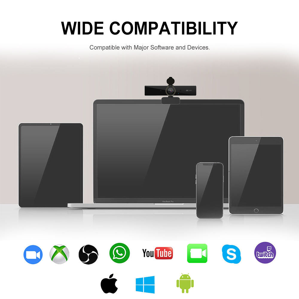 4K Ultra HD Webcam – Look Sharp on Every Call