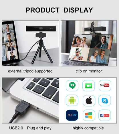 4K Ultra HD Webcam – Look Sharp on Every Call