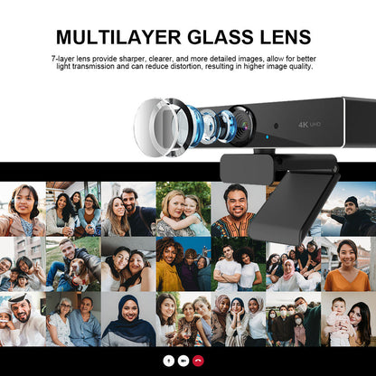 4K Ultra HD Webcam – Look Sharp on Every Call