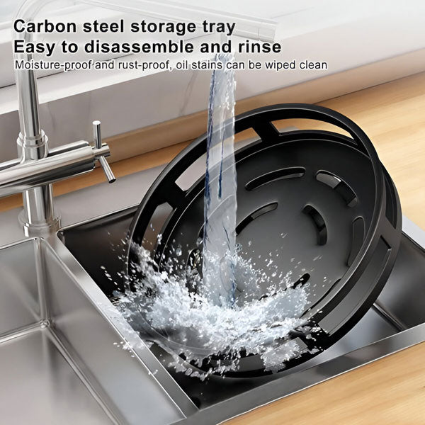 3-Tier Swivel Metal Organizer – Rotating Storage, Zero Clutter