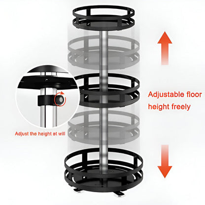 3-Tier Swivel Metal Organizer – Rotating Storage, Zero Clutter