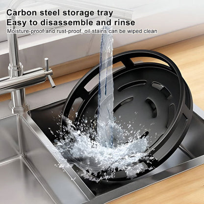 3-Tier Swivel Metal Organizer – Rotating Storage, Zero Clutter