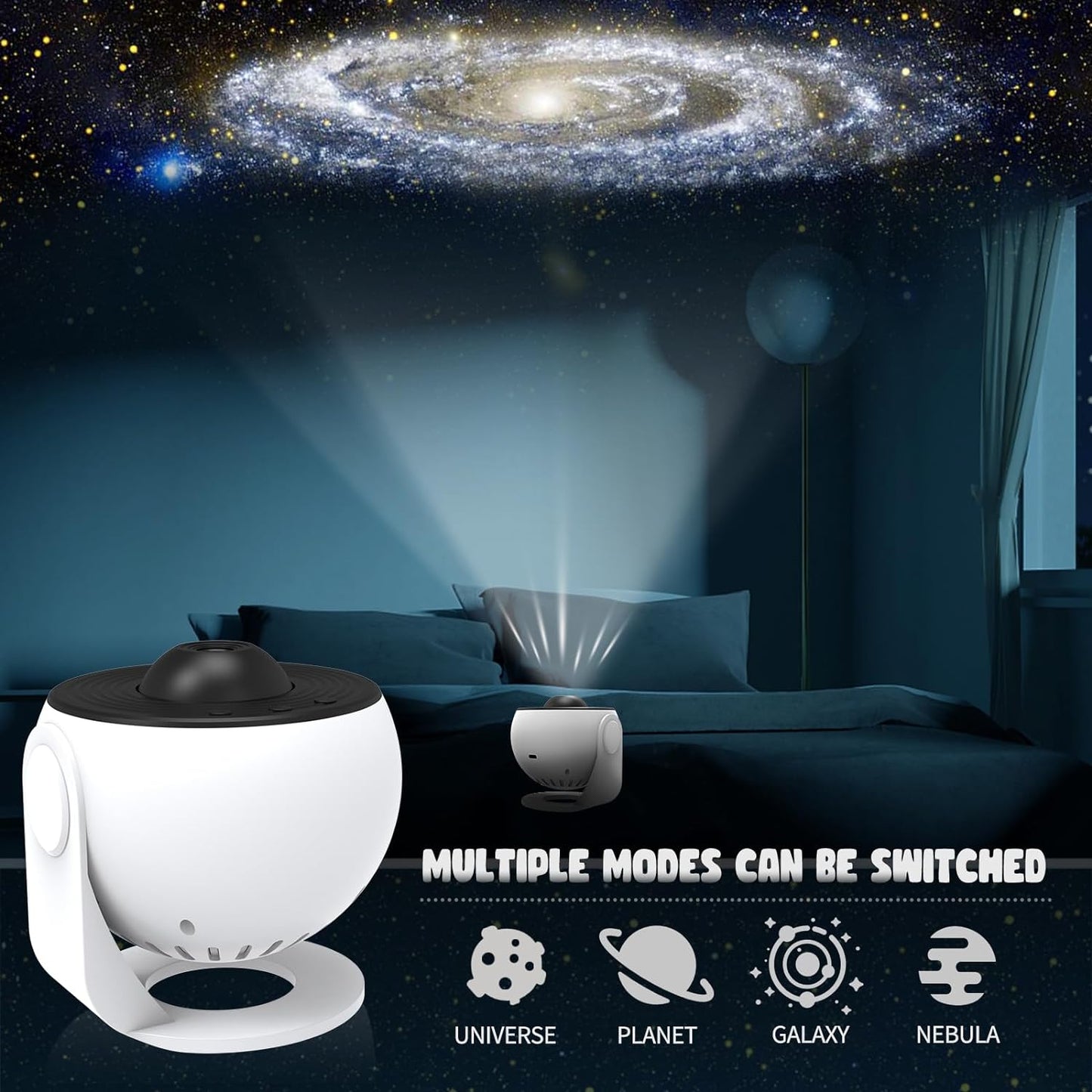 360° Galaxy Projector – Turn Your Room into a Starry Sky