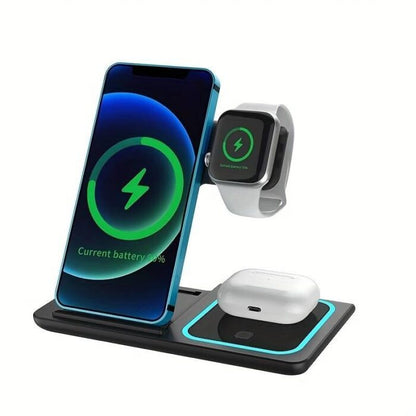 3-in-1 Foldable Wireless Charger – iPhone, Watch & AirPods On the Go