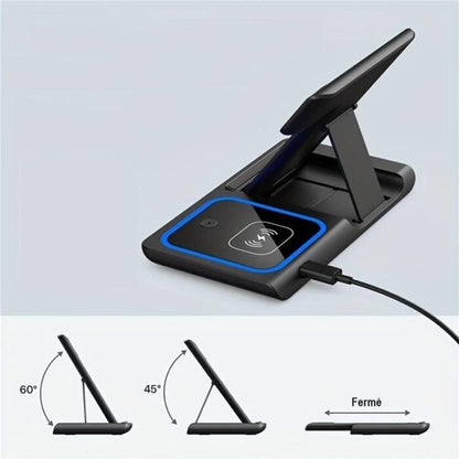 3-in-1 Foldable Wireless Charger – iPhone, Watch & AirPods On the Go