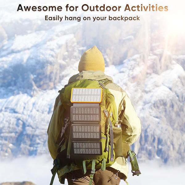 25,000mAh Solar Power Bank – Quick-Charge Power Anywhere, Anytime