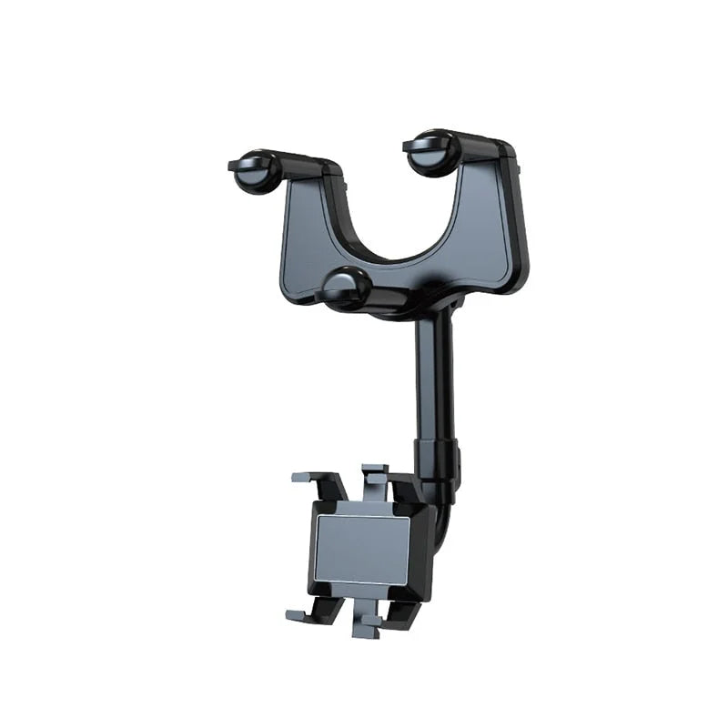 360° Rotating Car Mirror Phone Holder – Mount It Without Losing Your Mirror