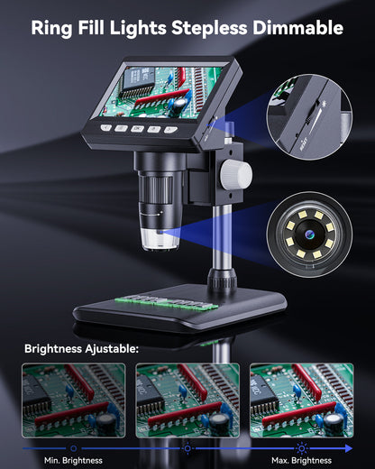 4.3" Digital Soldering Microscope – See Every Detail, Solder with Confidence