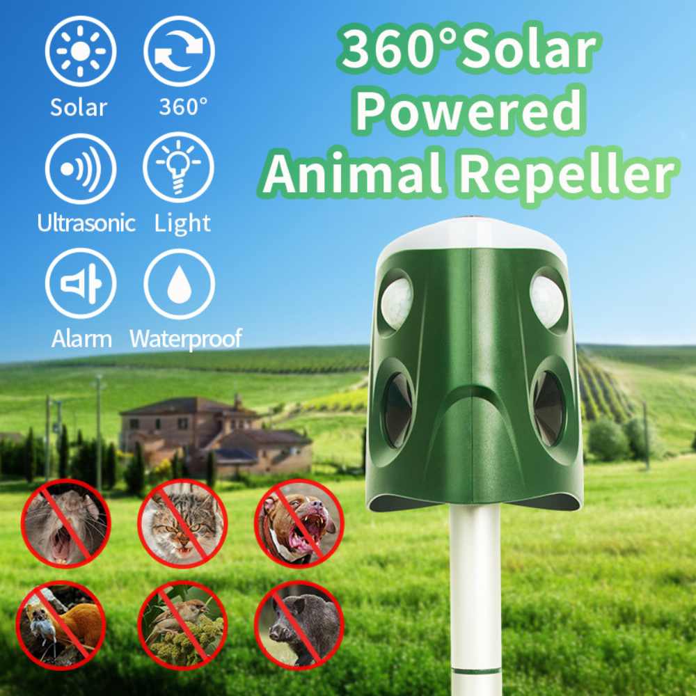 360° 3-in-1 Animal Repellent – Protect Your Garden, Humanely