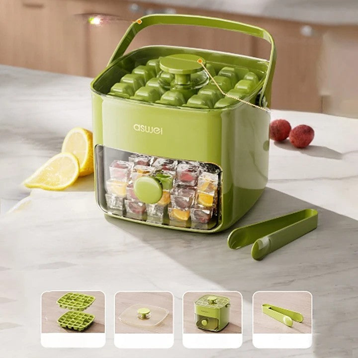 2-Stage Push-In Ice Cube Tray – Double the Ice, Half the Effort