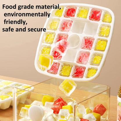 2-Stage Push-In Ice Cube Tray – Double the Ice, Half the Effort