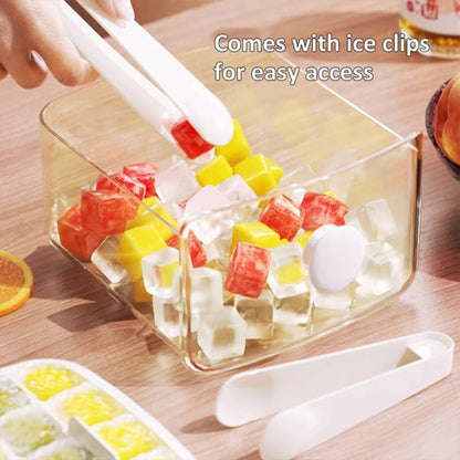 2-Stage Push-In Ice Cube Tray – Double the Ice, Half the Effort