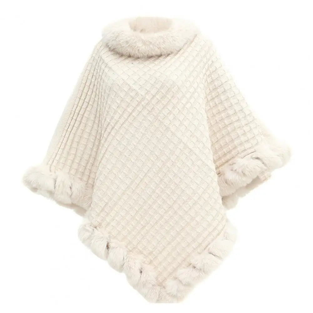 Faux Fur Shawl Cloak – Effortless Luxury for Cold Evenings