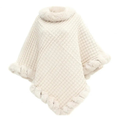 Faux Fur Shawl Cloak – Effortless Luxury for Cold Evenings