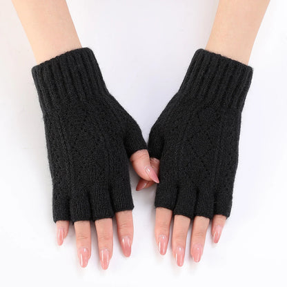 Soft Knit Fingerless Gloves – Cozy Warmth, Full Dexterity