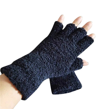 Knit Half-Finger Winter Gloves – Stay Warm, Stay in Control