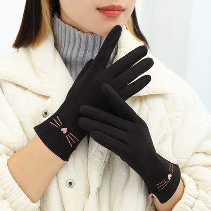 Cat Touchscreen Winter Gloves – Warm, Cute, Functional