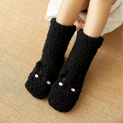 Kawaii Bear Fleece Socks – Cuteness You Can Wear
