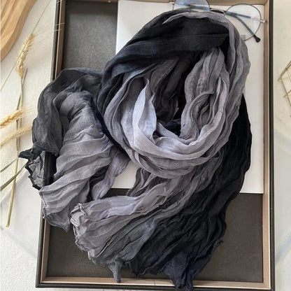 Soft Gradient Cotton Shawl – Effortless Winter Elegance