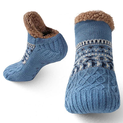 Snow Pattern Winter Floor Socks – Cosy Feet, Festive Vibes