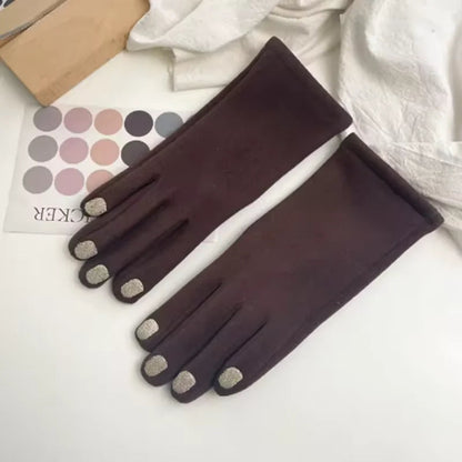 Touch Screen Winter Gloves with Nail Polish Design – Stylish & Functional