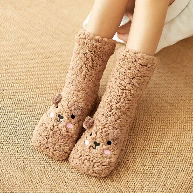 Kawaii Bear Fleece Socks – Cuteness You Can Wear