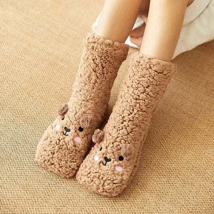 Kawaii Bear Fleece Socks – Cuteness You Can Wear
