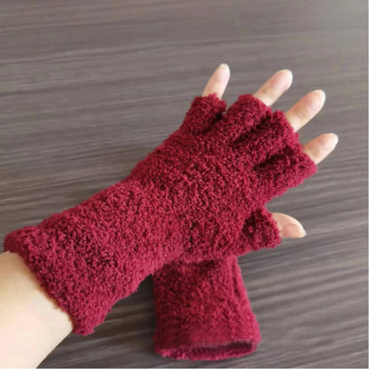 Knit Half-Finger Winter Gloves – Stay Warm, Stay in Control