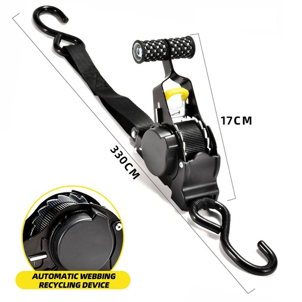 2-Set Retractable Ratchet Straps – Secure Loads in Seconds, No Tangles