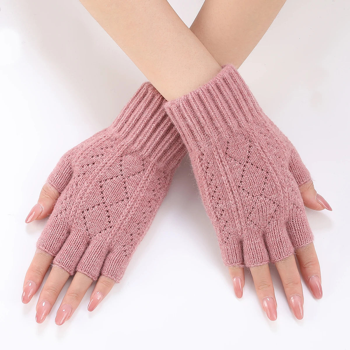 Soft Knit Fingerless Gloves – Cozy Warmth, Full Dexterity