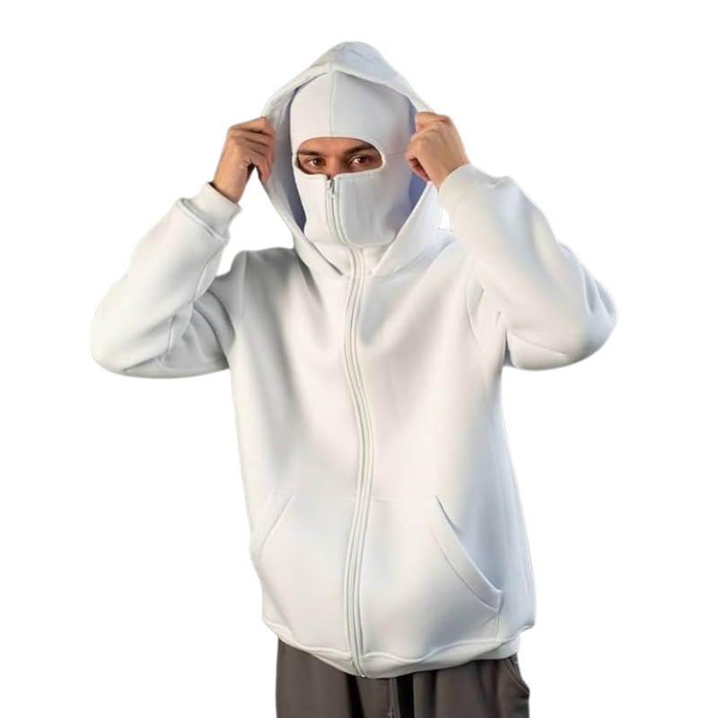 Full-Zip Balaclava Hoodie – Head-to-Neck Wind Protection in One Layer